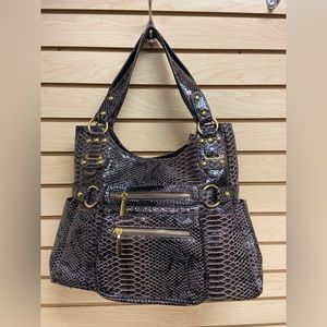 VECCELI ITALY WOMEN GORGEOUS FANCY LARGE HANDBAG EXCELLENT